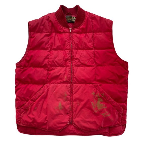 Eddie Bauer Red Quilted Goose Downlight Vest - Picture 10 of 16